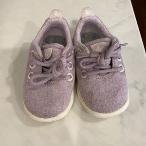 Toddler girls lavender All Birds wool sneakers